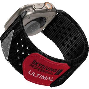 ULTIMAL Ultrawide for Apple Watch Band Ultra/Ultra2 49mm/46mm/45mm/44mm Ultra wide Sport Nylon Band for iWatch Series 10/9/8/7/6/5/4/SE/SE2 for Women Men Hollow Out Breathable watch band (49/46/45/44mm, Black)