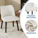 Garvee Dining Chair Set of 2, Upholstered Fabric Dining Room Chairs, Cream