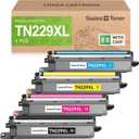 Compatible TN229XL TN229 Toner Cartridges 4 Pack Replacement for Brother MFC-L3720CDW MFC-L3780CDW HL-L3280CDW HL-L3220CDW HL-L3300CDW Printer, BK/C/M/Y