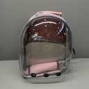Cat Carrier Backpack, Pet Carrier Backpack Front Pack for Small Medium Cat Puppy Dog Carrier Backpack Bag Space Capsule, Airline-Approved Pet Carrier for Travel Hiking Walking Camping (Pink)
