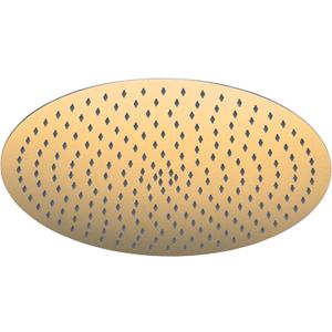 Gold Rain Shower Head, 16 Inch High Pressure Shower Head, 304 Stainless Steel Ceiling Mount Extra Large Waterfall Top Showerhead, Brushed Brass Gold