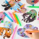 LEASEN Valentines Day Gifts for Kids, 28 Pack Mini Bubble Wands with Valentines Animal Themes Greeting Cards, Valentine's Day Classroom Exchange Gift Set, School Prizes Party Favor