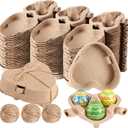 96 Pcs Heart Shaped Egg Carton for Valentine's Day & Easter, Reusable Egg Cartons Holds 3 Eggs, Bulk for Home Kitchen Baking Storage (96)