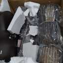 Dimmable Floor Lamp, 3 x 800LM LED Edison Bulbs Included, Farmhouse Industrial Floor Lamp Standing Lamp with Elegant Teardrop Cage Head Tall Lamp for Living Room Bedroom Office Dining Room - Brown