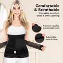 3 in 1 Postpartum Belly Support Recovery Wrap Postpartum Belly Band, After Birth Brace, Slimming Girdles, Body Shaper Waist Shapewear, Post Surgery Pregnancy Belly Support Band (Midnight Black, M/L)