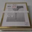 upsimples 11x14 Picture Frame Set of 5, Display Pictures 8x10 with Mat or 11x14 Without Mat, Wall Gallery Photo Frames, Gold