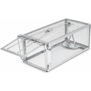 Humane Rat Trap Cage Live Catch & Release Mouse Trap for Indoor Home, Small Animal Cage for Chipmunk, Squirrel & Rodent, Easy Set High-Sensitive Trigger, 10.5