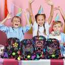 Sweetude 24 Pcs Let's Glow Party Gifts Bags Drawstring Bags Decoration Favor Storage for Girls Kids Birthday Wedding Party Dec