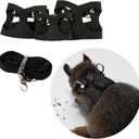 3Pcs Rat Harness and Leash, Small Animal Training Walking Vest Leash Adjustable Traction Rope Strap for Squirrel Gerbil Chinchilla Rat (Black)