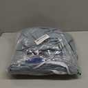 Bedsure 100% Washed Cotton Duvet Cover Queen Size - Dusty Blue Minimalist Cotton Bedding Linen Like for All Seasons - GentleSoft Plain Simple Duvet Cover, 3 Pieces (Dusty Blue, Queen, 90"x90")