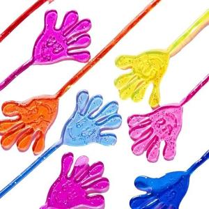 Adorox 56 Pieces Vinyl Glitter Sticky Hands Party Favor Birthday Gifts Toys Goodies (1 1/4" Long)