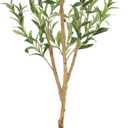 Bellacat Faux Olive Tree 4ftOlive Trees Artificial Indoor with Natural Wood Trunk and Realistic Leaves and Fruits. 4 Feet(48in) Fake Olive Tree for Home House Office Dcor.