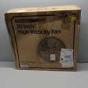 TEMPWARE 20 Inch High Velocity Industrial Floor Fan, 3-Speed Heavy Duty Metal Cradle Floor Fans with 360 Tilt for Warehouse, Workshop, Garage, Factory and Basement, Black & Blue