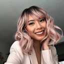 NOBLE Pink Wig with Bangs Short Ombre Pink Bob Wigs for Women Colorful Short Wavy Wigs Heat Resistant Synthetic Bob Wigs with Dark Roots for Daily Party Use (12 Inch (Pack of 1))