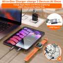 Multi Charging Cable for Apple Watch Charger 4FT, iPhone Charger USB A/C Multi Fast 3 in 1 Charging Cable for iWatch Ultra/SE/10-1 & iPhone16-5/Pro/Plus/iPad/iPod/Airpod