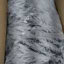 Amazon Basics Donut Pet Bolster Faux Fur Bed for Dog, Grey, 45" x 45"