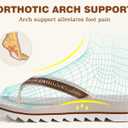 ONCAI Flip Flops for Women, Beach Thong Sandals Womens with Arch Support, Dressy Rhinestone Comfortable Yoga Mat and Non Slip Rubber Soles for Summer US Size 5-11 (6, Ivory White)