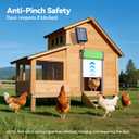 Automatic Chicken Coop Door Solar Powered, with Timer & Light Sensor, Anti-Pinch and Weather Proof, 4 Modes Aluminum Alloy Poultry Door for Chickens, Remote Control