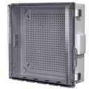 Animacyn ABS Electrical Junction Box, Ventilated Design, Cable Grommets, IP65 Waterproof Enclosure, Indoor/Outdoor Use with Mounting Panel.. (Clear Cover, 13"x13"x5.1")