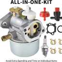 499059 Carburetor for B&S 214661 497586 792253 799869 6.5 6.75 HP Series Engines Compatible with Troy-Bilt 020337 01902 2350 2550 PSI Pressure Washer (simple style)