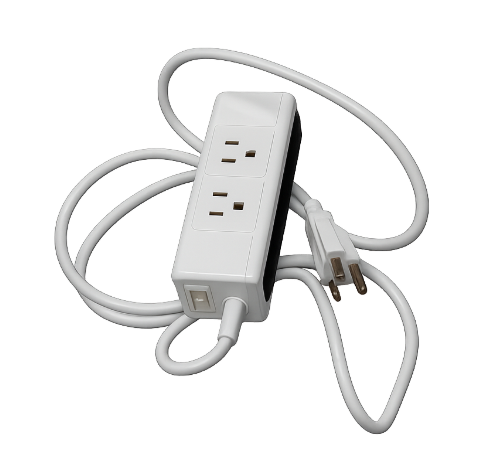 4Ft Extension Cord with Multiple Outlets, Flat Plug Power Strip Surge Protector with 3 Ft Cord, 6 Outlet 4 USB Ports (2 USB C), Multi Outlet Wall Plug for Travel, College, Dorm Room Essentials(White)