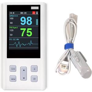 Caphstion Veterinary Blood Pressure Monitor SPO2 Handheld Pulse Rate Monitor with Large Animal Probe