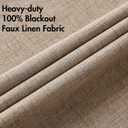 MIULEE 100% Blackout Linen Textured Curtains for Bedroom Solid Thermal Insulated Copper Brown Grommet Room Darkening Curtains & Drapes Luxury Decor for Living Room Nursery 52 x 90 Inch (2 Panels)
