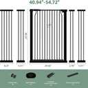 40.5" Tall Baby Gate for Stairs Doorways, 40.9-54.7 In Wide Dog Pet Gates
Extra Tall Child Kid Safety Door Walk Thru, No Drill Large Cat Proof Barrier Auto Close Hallway Kitchen House Indoor, Black