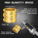 Boltigen 3/4" Heavy Duty Brass Garden Hose Tee - NPT Male x3 w/Swivel Port & 1X Hex Nipples, 3-Way Connector for Faucet to Sprinkler or Car Wash (Male to Female Adapters, Leak-Free)