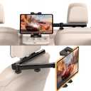 PEMOTech iPad Holder for Car Essentials for Women, [3 in 1 Extension Arm] Adjustable iPad Clip for Back Seat,Car Tablet Holder Back Seat for Kids Fixed by Knob,Universal for All 4.7-12.9" Devices