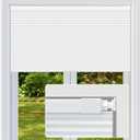 Cordless Cellular Shades, No Drill No Tools Light Filtering Honeycomb Shades, Pleated Blinds for Windows, Easy to Install, White 30" W x 64" H
