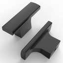 Asidrama 20 Pack Matte Black Kitchen Cabinet Knobs Drawer Cabinet Hardware Zinc Knobs for Dresser Drawers (Single Hole Knob)