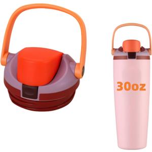 Replacement Lid Compatible with Owala FreeSip Sway 30oz Water Bottle (Orange, For Owala Sway 30oz)