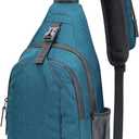 G4Free Sling Bag RFID Blocking Sling Backpack Crossbody Chest Bag Daypack for Hiking Travel, (Teal Blue)