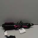 Hair Dryer Brush Blow Dryer Brush in One, Upgraded 4 in 1 Hair Dryer and Styler Volumizer with Negative Ion Anti-frizz Ceramic Titanium Barrel Hot Air Hair Straightener Brush (Black/Pink)