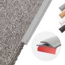 Flexible PVC Carpet Edge Trim Strip, Self Adhesive, Cuttable Carpet & Floor Transition Strip from Carpet to Tile, Waterproof Edging for Rugs & Mats, High Traffic Safety,for Carpet Thickness Within 5mm