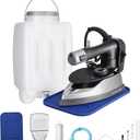 VEVOR Gravity Feed Steam Iron - 1000W Iron with 3.5L Tank, Demineralizer Cartridges, Non-Stick Ironing Shoe, 5 Temperature Settings
