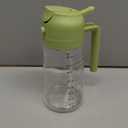 TrendPlain 16oz/470ml Glass Olive Oil Sprayer for Cooking  2 in 1 Olive Oil Dispenser Bottle for Kitchen Gadgets and Air Fryer Accessories, Salad, BBQ - Green