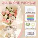 Aodes 128 Pieces Pipe Cleaners Craft Supplies for Wedding Gift, DIY Chenille Stems Strawberry Bouquet Kit with Step-by-Step Video Tutorials for Holiday Decoration