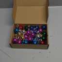 Sumind 48 Pieces Christmas Ball Ornaments Mini Shiny Multicolor Ball Ornament Xmas Miniature Tree Decorations for Christmas Tree Party Holiday Decor(Multicolored, 1.2 Inch)