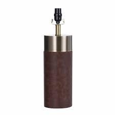 Stylecraft Natural Leather and Gold Table Lamp Large Size