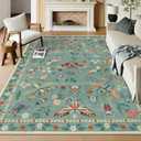 Lahome Insect 8x10 Area Rugs, Soft Washable Rugs 8x10 Living Room Green Rugs for Bedroom Dining Room, Ultra-Thin Modern Rug Stain Resistant Large Carpet for Nursery Vionnet(8'x10',Green)