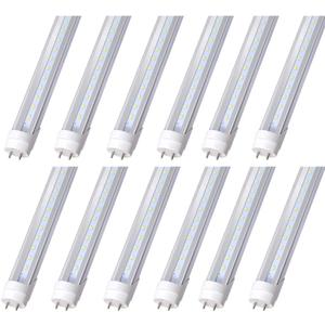 4FT LED Tube Light, T8 T10 T12 LED Bulb, 32W(60W Equivalent) 4160LM, 5000K Daylight, Clear Cover, Medium Bi-Pin G13 Base,4 Foot Fluorescent Tube Replacement (12 Pack)