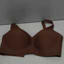 Wireless Comfortable Bra Seamless No Underwire Bras Full Coverage Push Up Women Wirefree Bras with Support (32DDD, Coffee)