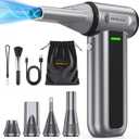 WeGuard W22 Electric Air Duster, 180000 RPM Compressed Air Duster with LED Light, 3-Speed Adjustable/Compressed Air Can Alternative, Dust Blower for Computer, Keyboard, Car, Leaves, Outdoor