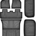 YITAMOTOR 9PCS Tesla Model Y Floor Mats 7 Seater 2024 2023-2021 Cargo Mats Full Sets All-Weather Floor Mats for Model Y 2024 Accessories ,3D Anti-Slip Rear Trunk Mat Cargo Liners Interior