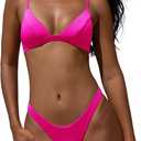 Swimsuit for Women 2025 Women's Triangle Bikini Spaghetti Straps Bikini Sets Two Piece Swimsuit Bathing Suits XL