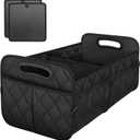 Deosk Minimalist Black Car Trunk Organizer, 50L, 6 Pockets, Foldable & Waterproof (Standard)