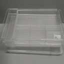 Oubonun Expandable Drawer Organizer 11.1 to 19.2 Width, Shallow Cosmetic Organizer 1.3 Height, 4 Packs, Clear Plastic Storage Trays for Dressing Table, Bathroom