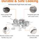 Amazon Basics Stainless Steel Cookware 15-Piece Set, Oven Safe, Induction-Ready, Even Heating, Easy to Clean, Stay-Cool Handles, Pots and Pans, Silver